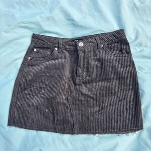 BDG Gray Ribbed Mini Pencil Skirt, Size Small